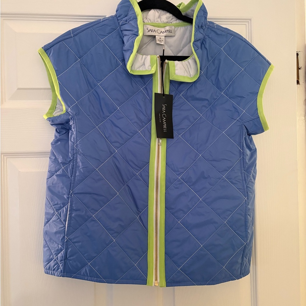 Sara Campbell Blue Quilted Vest